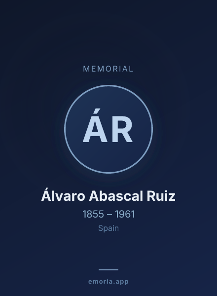 Memorial portrait of Álvaro Abascal Ruiz