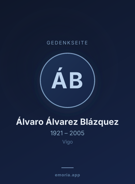 Gedenkportrait von Álvaro Álvarez Blázquez