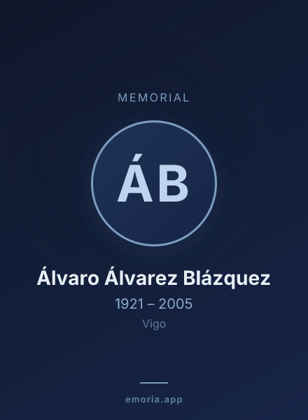 Memorial portrait of Álvaro Álvarez Blázquez