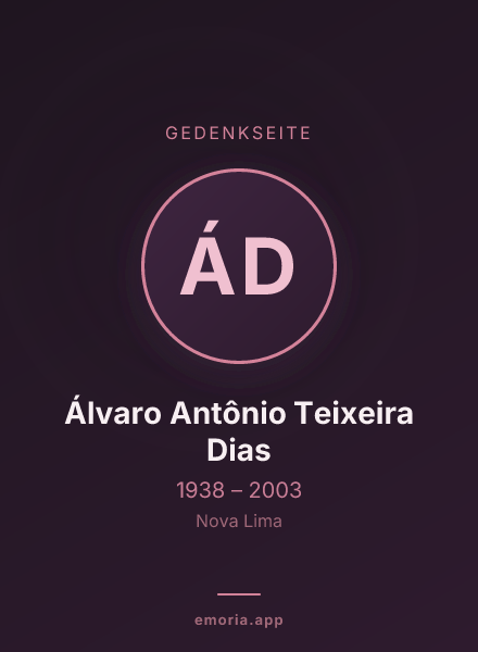 Gedenkportrait von Álvaro Antônio Teixeira Dias