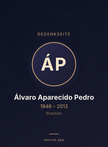 Gedenkportrait von Álvaro Aparecido Pedro