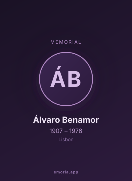 Memorial portrait of Álvaro Benamor
