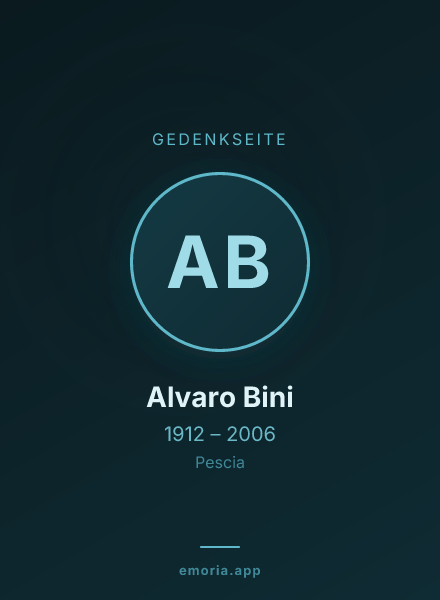 Gedenkportrait von Alvaro Bini