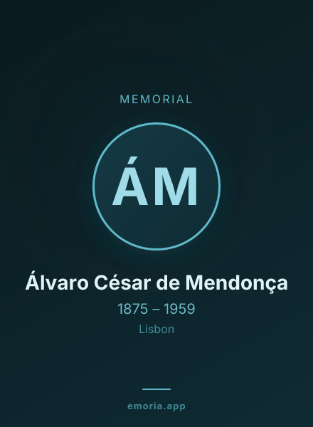 Memorial portrait of Álvaro César de Mendonça