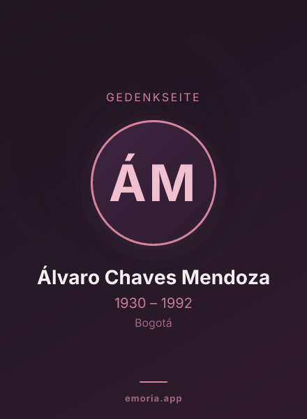 Gedenkportrait von Álvaro Chaves Mendoza