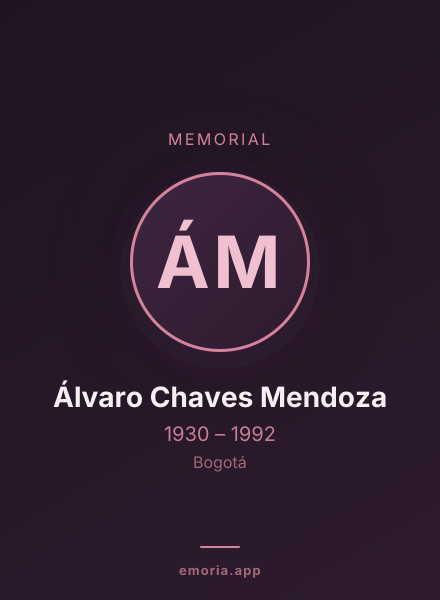 Memorial portrait of Álvaro Chaves Mendoza