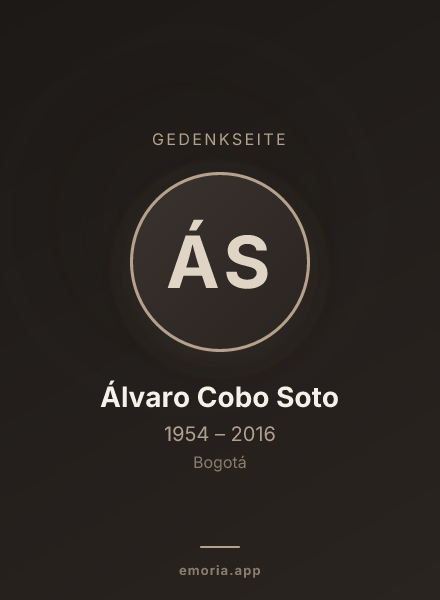 Gedenkportrait von Álvaro Cobo Soto