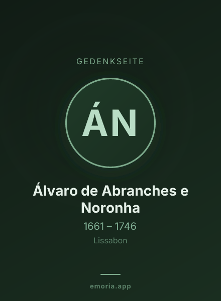 Gedenkportrait von Álvaro de Abranches e Noronha