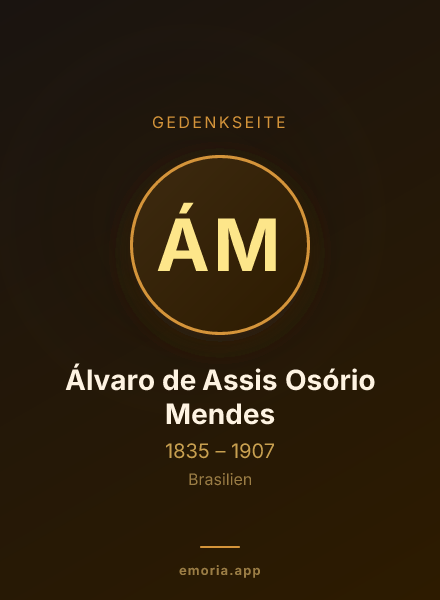 Gedenkportrait von Álvaro de Assis Osório Mendes