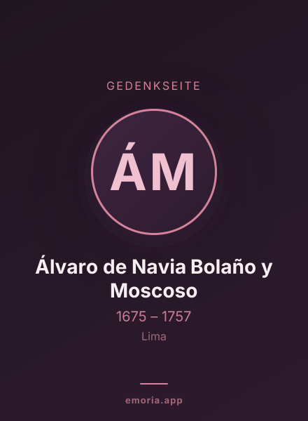 Gedenkportrait von Álvaro de Navia Bolaño y Moscoso