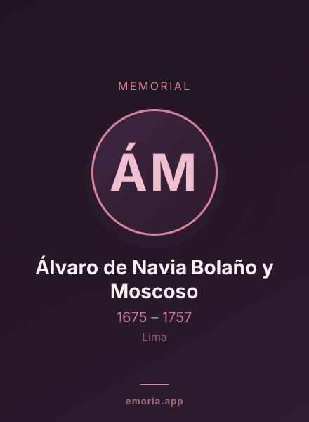 Memorial portrait of Álvaro de Navia Bolaño y Moscoso
