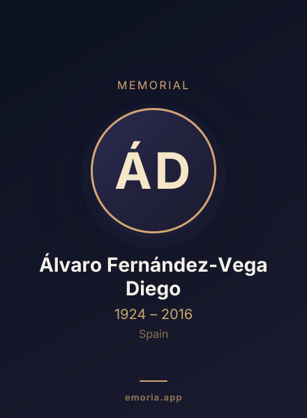 Memorial portrait of Álvaro Fernández-Vega Diego