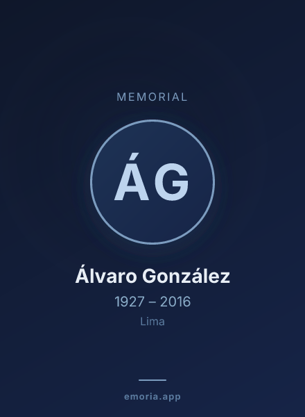 Memorial portrait of Álvaro González