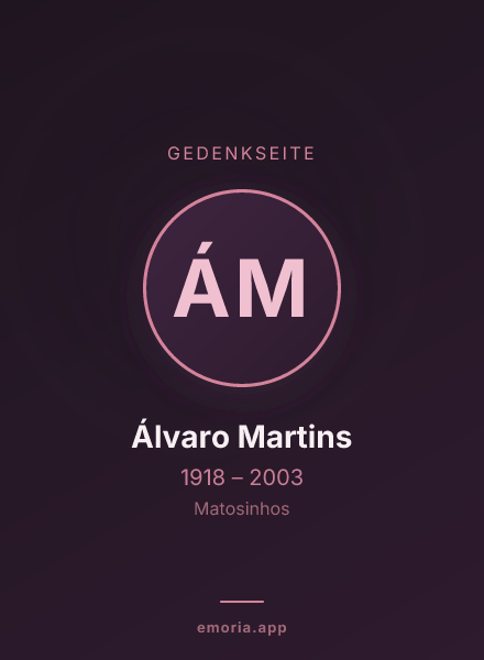 Gedenkportrait von Álvaro Martins