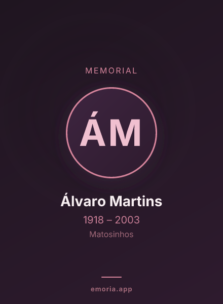 Memorial portrait of Álvaro Martins