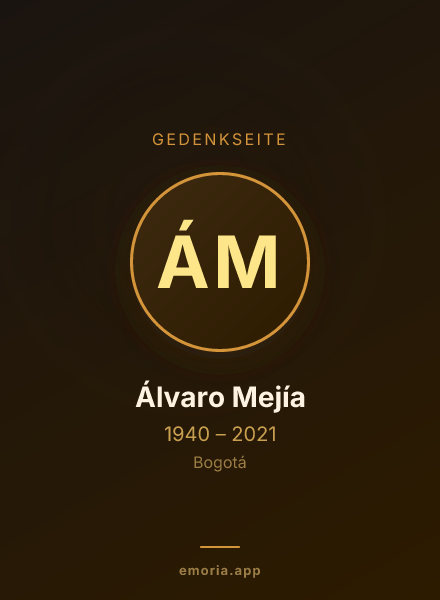 Gedenkportrait von Álvaro Mejía
