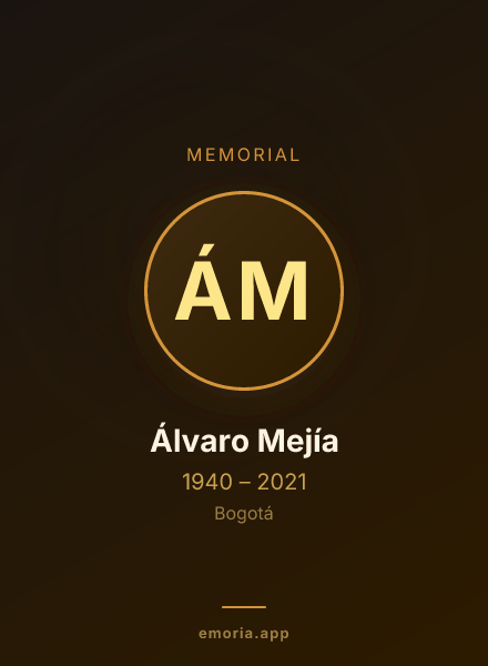 Memorial portrait of Álvaro Mejía