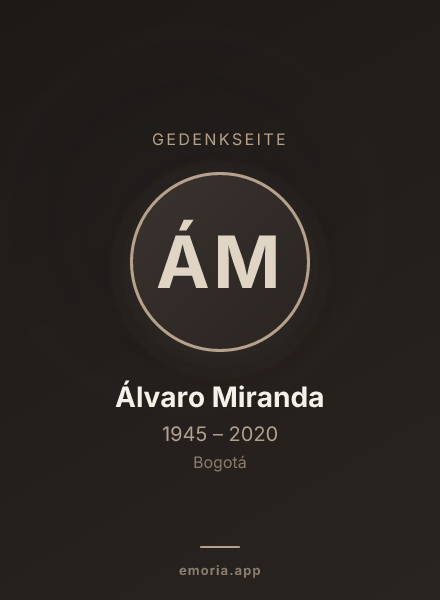 Gedenkportrait von Álvaro Miranda