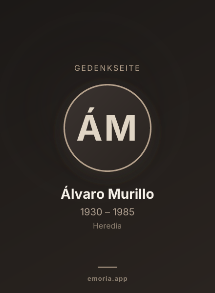 Gedenkportrait von Álvaro Murillo