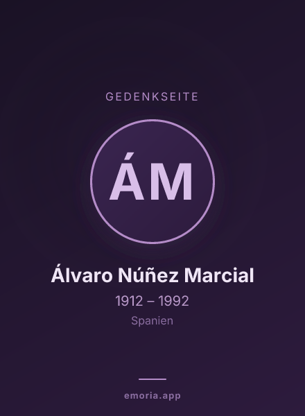Gedenkportrait von Álvaro Núñez Marcial