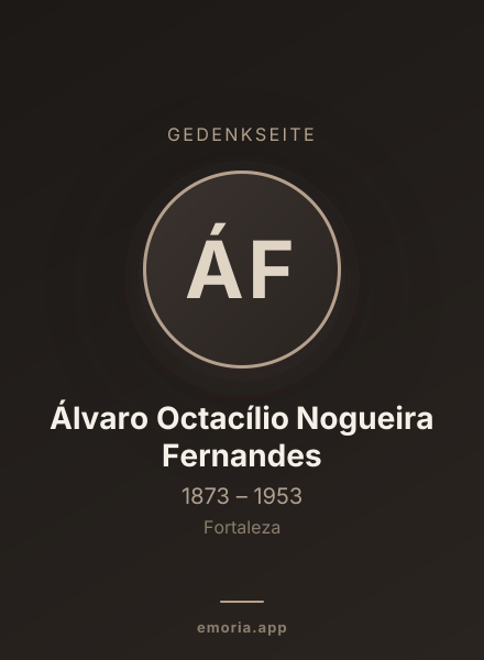 Gedenkportrait von Álvaro Octacílio Nogueira Fernandes
