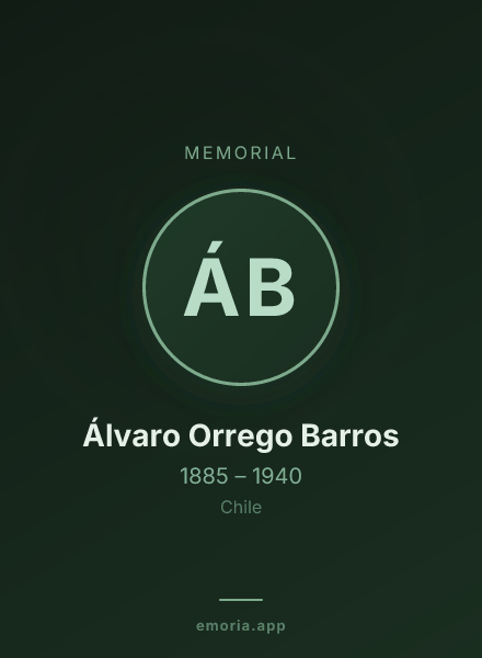 Memorial portrait of Álvaro Orrego Barros