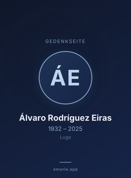 Gedenkportrait von Álvaro Rodríguez Eiras