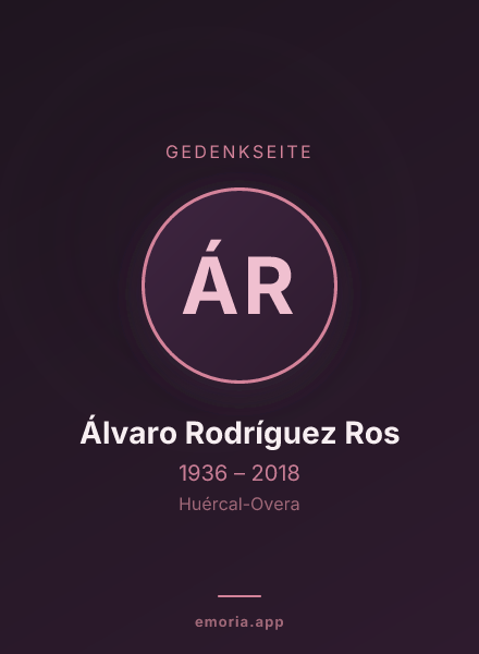 Gedenkportrait von Álvaro Rodríguez Ros