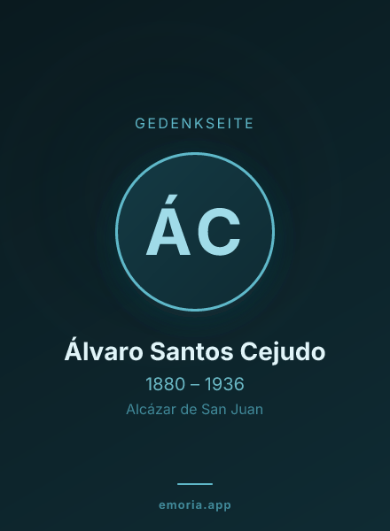 Gedenkportrait von Álvaro Santos Cejudo
