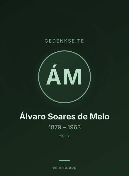 Gedenkportrait von Álvaro Soares de Melo