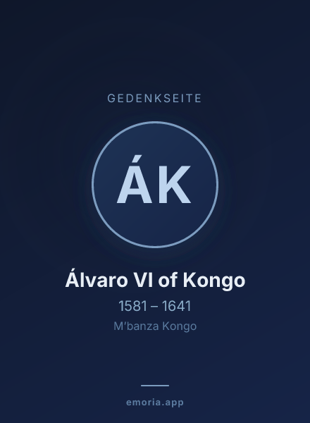 Gedenkportrait von Álvaro VI of Kongo