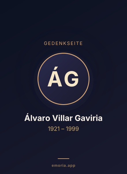 Gedenkportrait von Álvaro Villar Gaviria