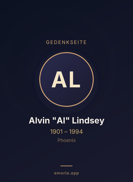 Gedenkportrait von Alvin "Al" Lindsey