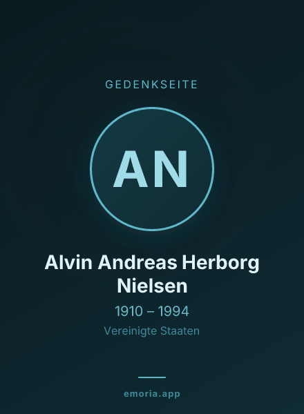 Gedenkportrait von Alvin Andreas Herborg Nielsen