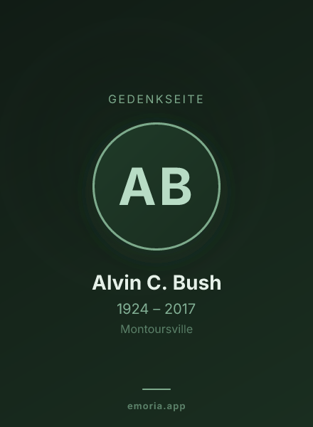 Gedenkportrait von Alvin C. Bush