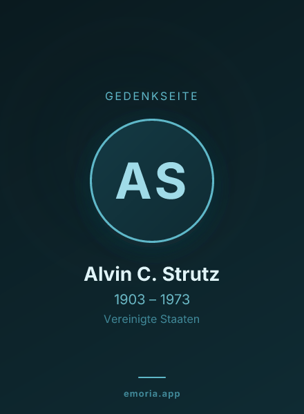Gedenkportrait von Alvin C. Strutz