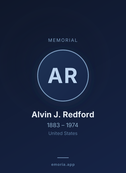 Memorial portrait of Alvin J. Redford