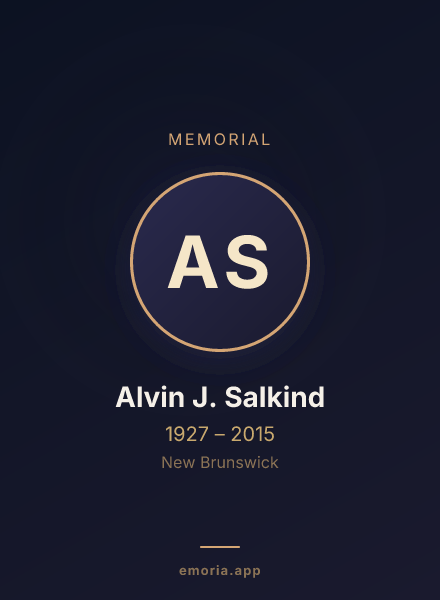 Memorial portrait of Alvin J. Salkind