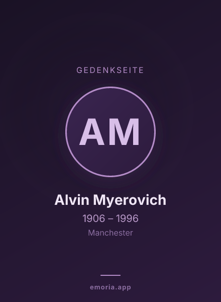 Gedenkportrait von Alvin Myerovich