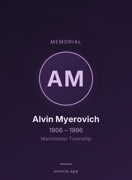 Memorial portrait of Alvin Myerovich