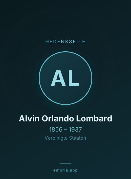 Gedenkportrait von Alvin Orlando Lombard