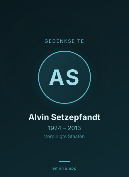 Gedenkportrait von Alvin Setzepfandt