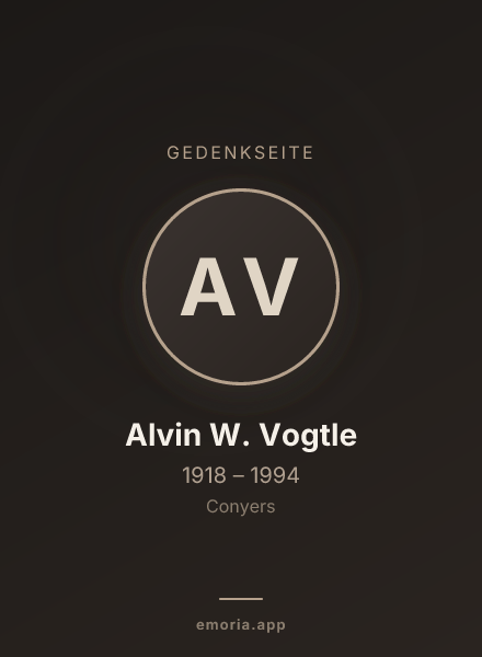 Gedenkportrait von Alvin W. Vogtle