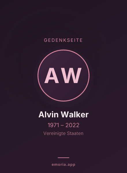 Gedenkportrait von Alvin Walker