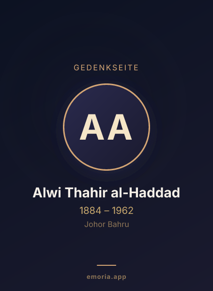 Gedenkportrait von Alwi Thahir al-Haddad