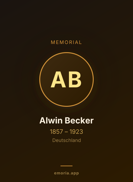 Memorial portrait of Alwin Becker