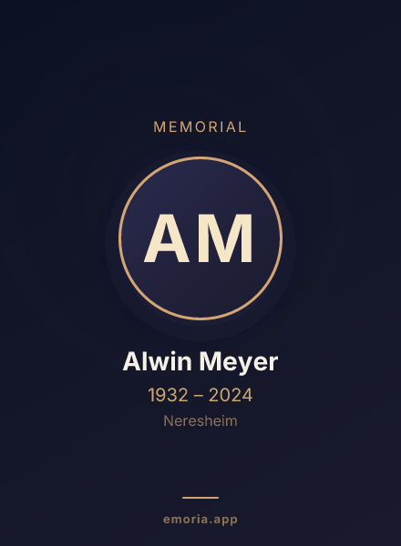 Memorial portrait of Alwin Meyer