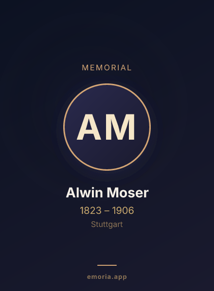 Memorial portrait of Alwin Moser