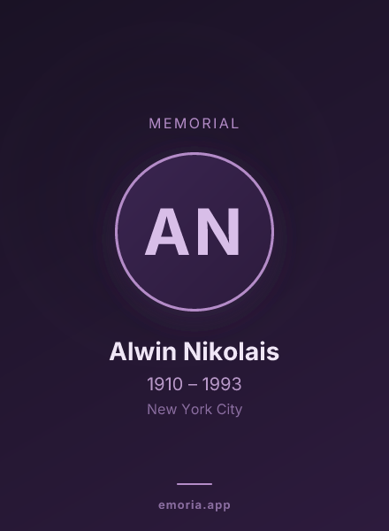 Memorial portrait of Alwin Nikolais
