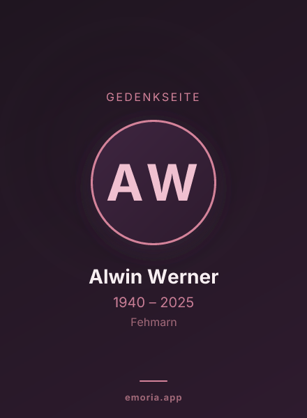 Gedenkportrait von Alwin Werner